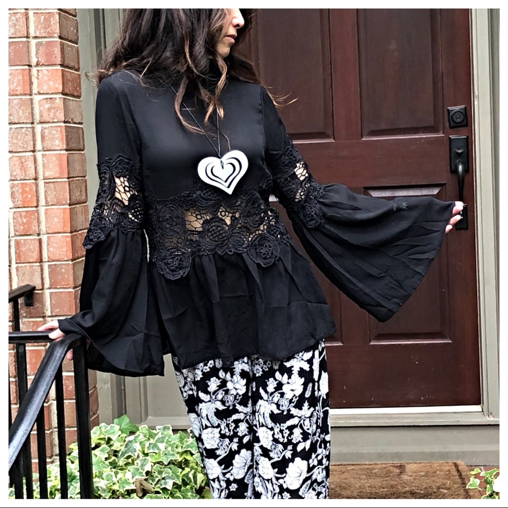 ✨LAST ONE✨PARIS Boho chic blouse with lace detail - Picture 4 of 8